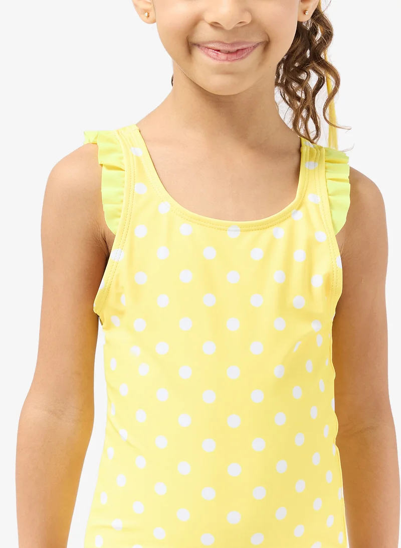 Pinata  Yello Dot Bow Detail Swimsuit for Women | Best Price UAE